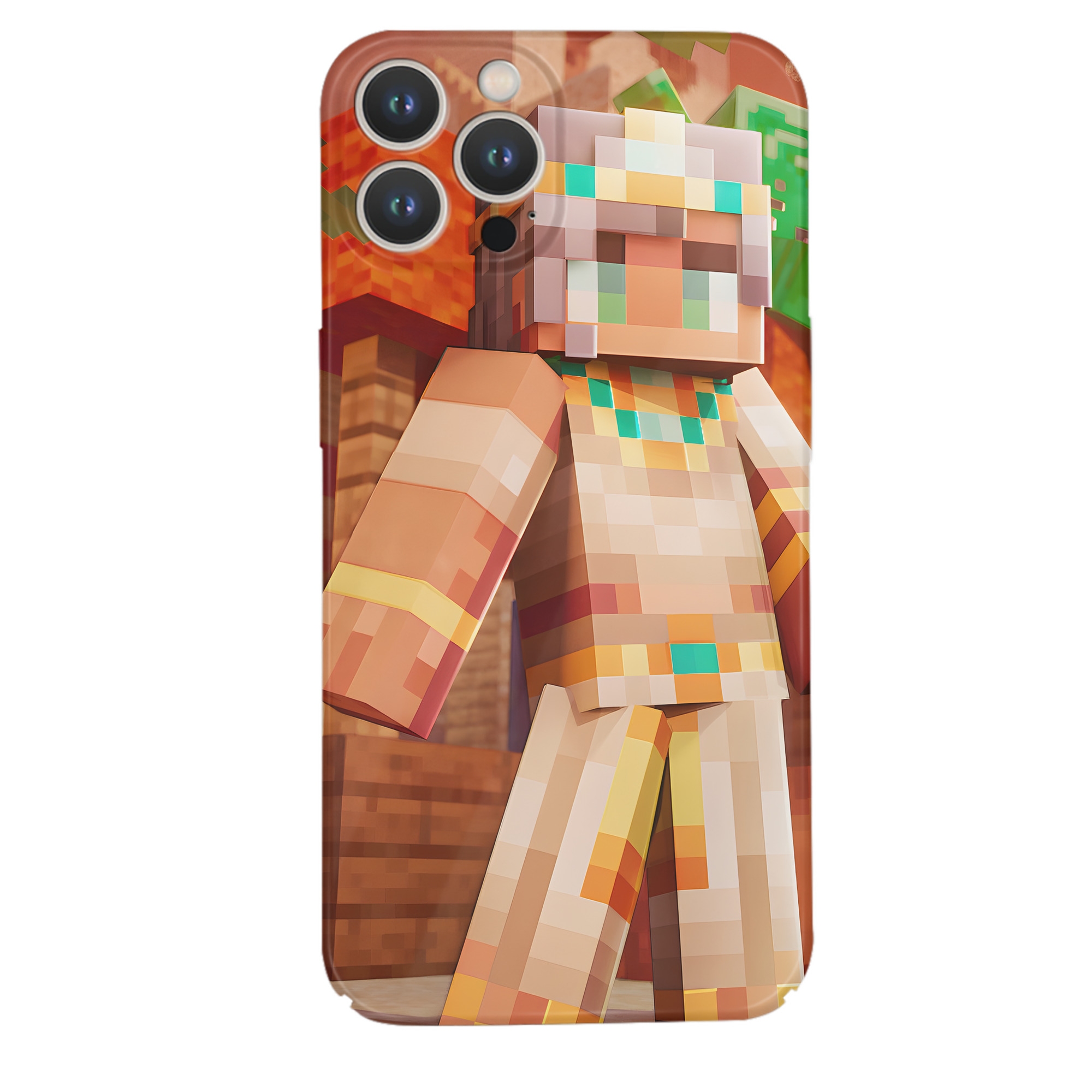 （画像用） マインクラフト ブロックの世界 Minecraft MC Block world 【iPhone 14シリーズ対応】ハードケース